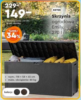 Skrzynia ogrodowa Emily, 270 l