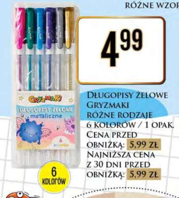 Długopisy żelowe Gryzmaki