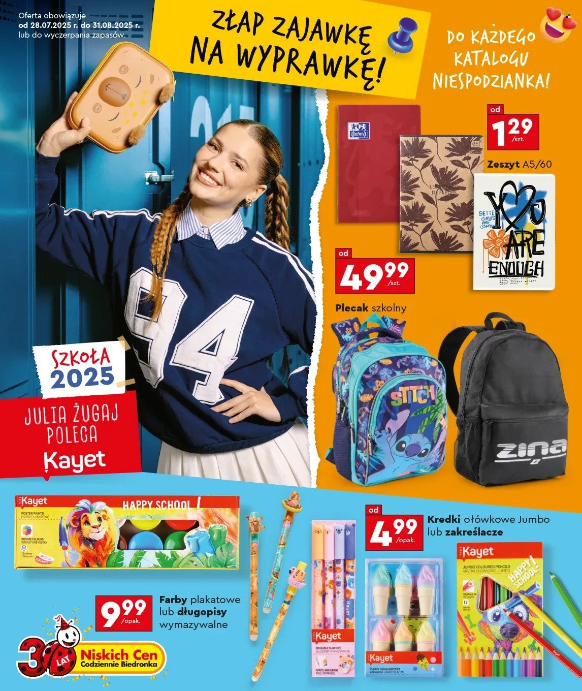 Gazetka Biedronka - 28.7.2025. - 31.8.2025.. Strona 1