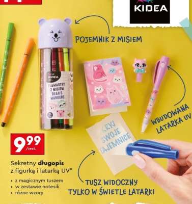 Sekretny długopis z figurką i latarką UV