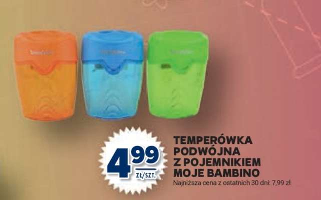 Temperówka podwójna z pojemnikiem Moje Bambino