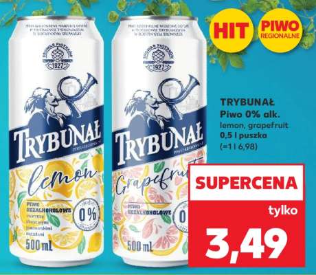 TRYBUNAŁ Piwo 0% alk. lemon, grapefruit