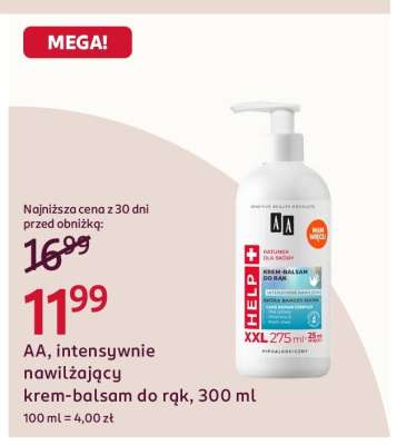 AA, intensywnie nawilżający krem-balsam do rąk, 300 ml