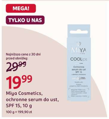 Miya Cosmetics, ochronne serum do ust, SPF 15, 10 g