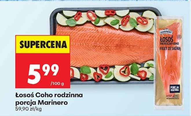 Łosoś Coho rodzinna porcja Marinero