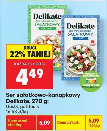 Ser sałatkowo-kanapkowy Delikate, 270 g