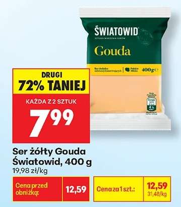 Ser żółty Gouda Światowid, 400 g