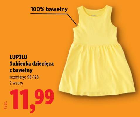 LUPILU Sukienka dziecięca z bawełny