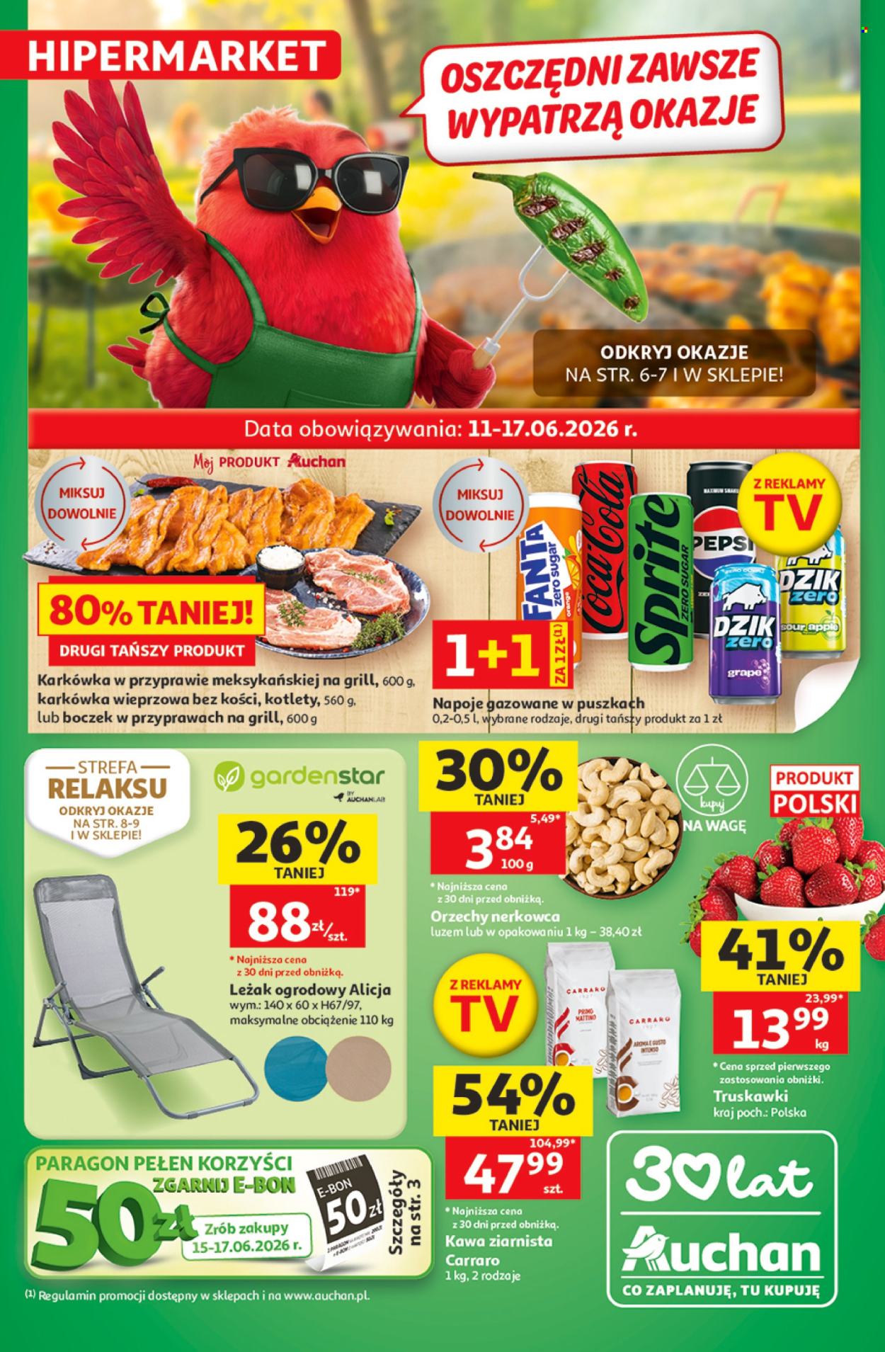 Gazetka Auchan - 11.6.2026. - 17.6.2026.. Strona 1