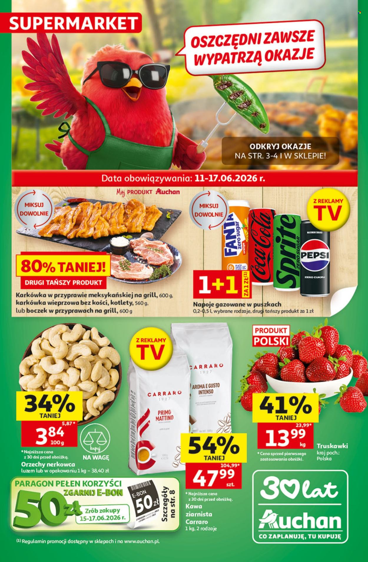 Gazetka Auchan - 11.6.2026. - 17.6.2026.. Strona 1