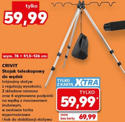 CRIVIT Stojak teleskopowy do wędek