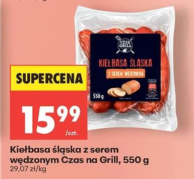 Kiełbasa śląska z serem wędzonym Czas na Grill, 550 g