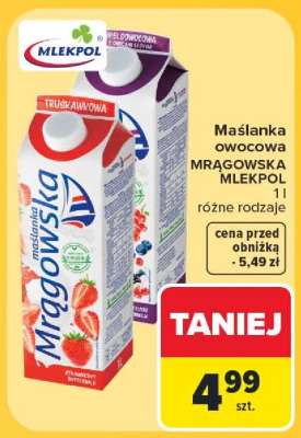 Maślanka owocowa MRĄGOWSKA MLEKPOL