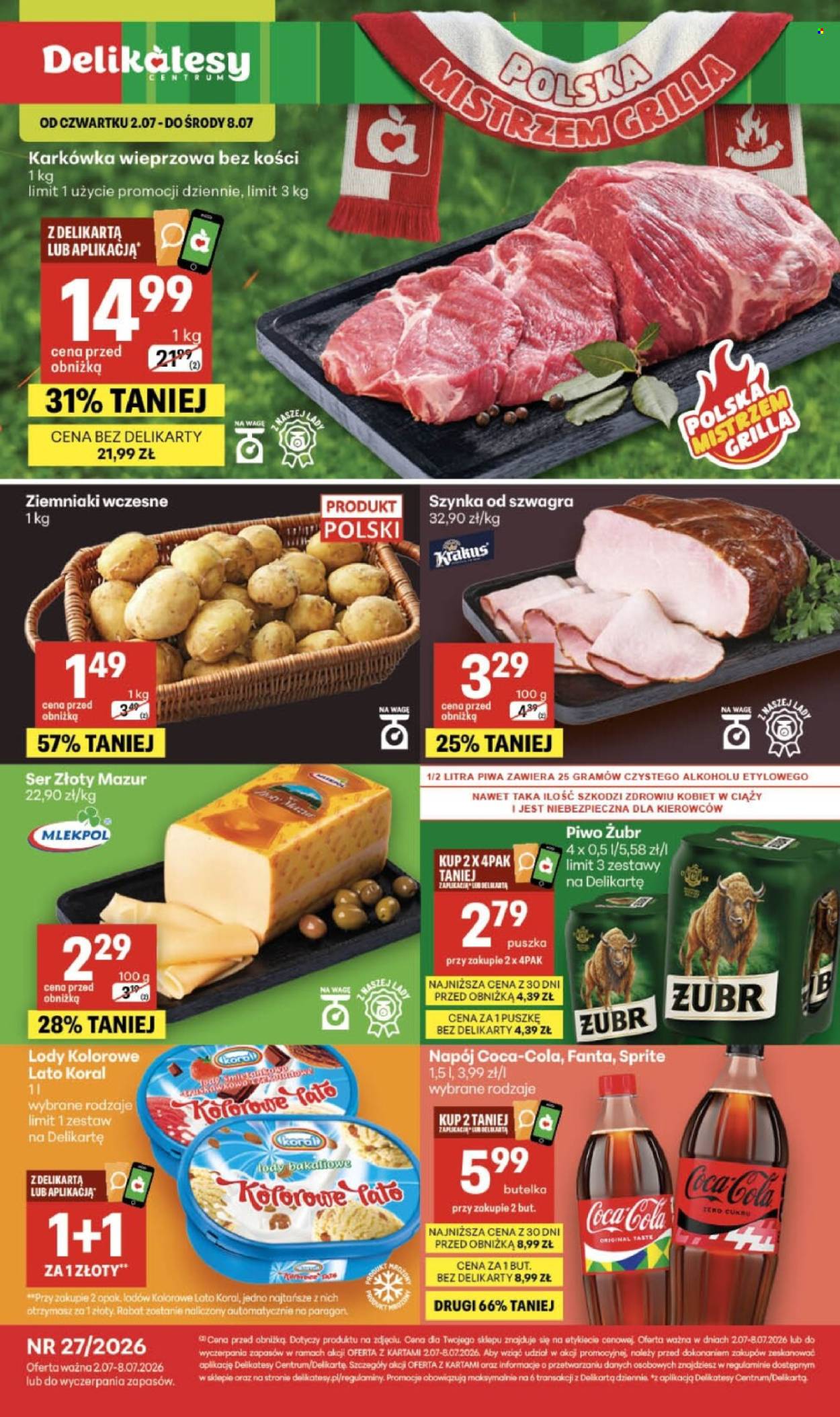 Gazetka Delikatesy Centrum - 2.7.2026. - 8.7.2026.. Strona 1
