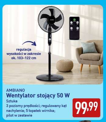 AMBIANO Wentylator stojący 50 W