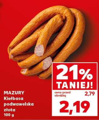 MAZURY Kiełbasa podwawelska złota 100 g