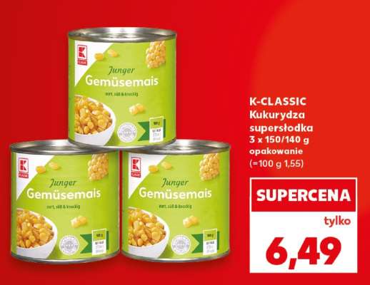 K-CLASSIC Kukurydza supersłodka