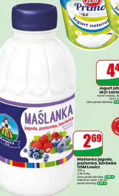 Maślanka jagoda, poziomka, borówka OSM Łowicz