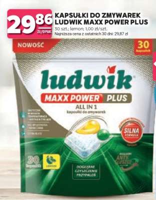Kapsułki do zmywarek Ludwik Maxx Power Plus