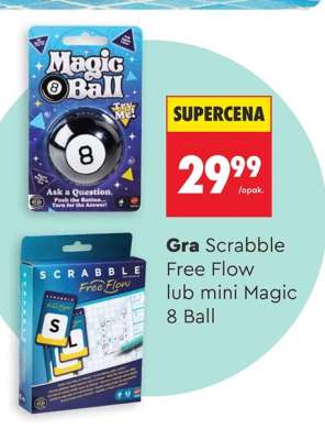 Gra Scrabble Free Flow lub mini Magic 8 Ball