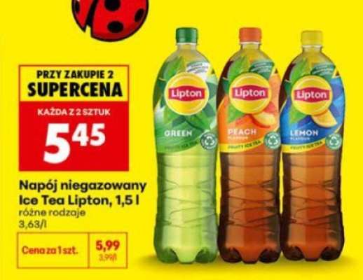 Napój niegazowany Ice Tea Lipton, 1,5 l