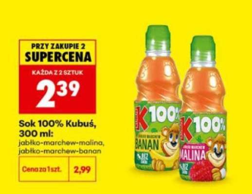 Sok 100% Kubuś, 300 ml
