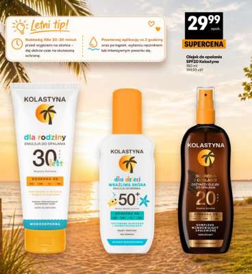 Olejek do opalania SPF20 Kolastyna