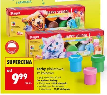 Farby plakatowe 12 kolorów
