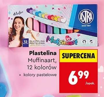 Plastelina Muffinaart, 12 kolorów