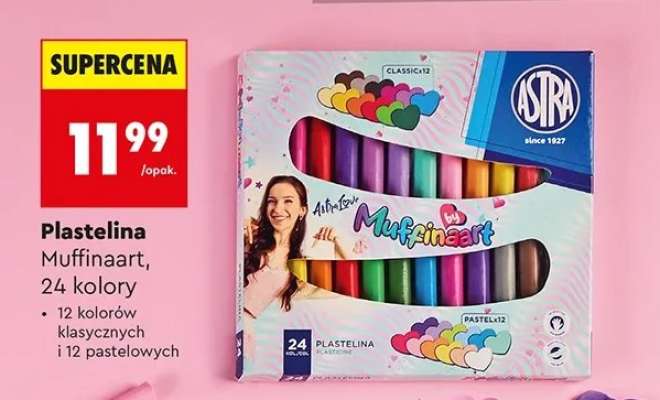 Plastelina Muffinaart, 24 kolory