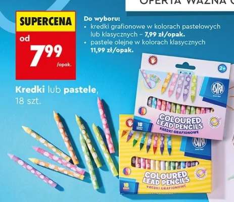 Kredki lub pastele, 18 szt.
