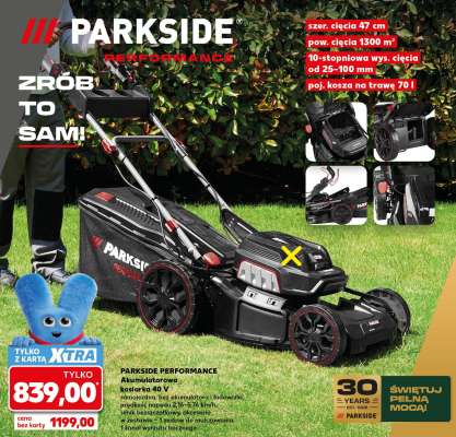 PARKSIDE PERFORMANCE Akumulatorowa Kosiarka 40 V