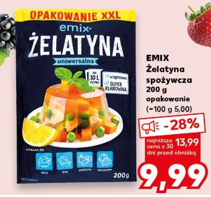 EMIX Żelatyna spożywcza 200 g opakowanie