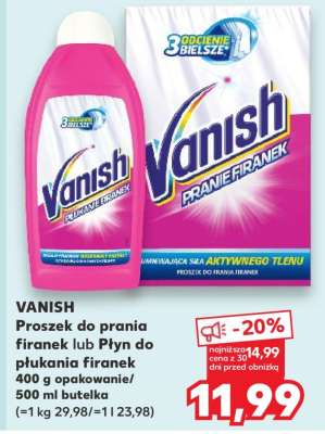 VANISH Proszek do prania firanek lub Płyn do płukania firanek