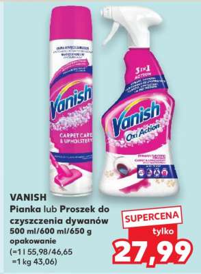 VANISH Pianka lub Proszek do czyszczenia dywanów