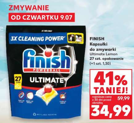 FINISH Kapsułki do zmywarki Ultimate Lemon 27 szt. opakowanie (=1 szt. 1,30)