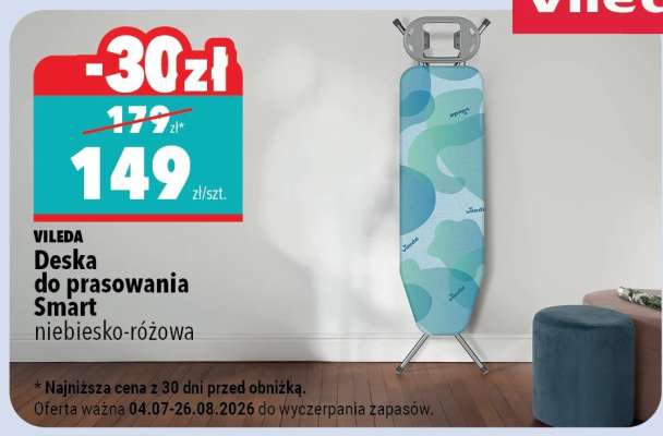 VILEDA Deska do prasowania Smart niebiesko-różowa
