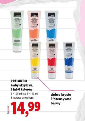 CRELANDO Farby akrylowe, 5 lub 6 kolorów