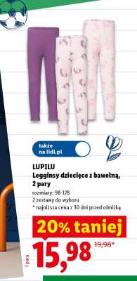 LUPILU Legginsy dziecięce z bawełną, 2 pary