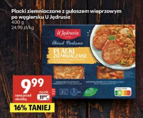 Placki ziemniaczane z gulaszem wieprzowym po węgiersku U Jędrusia