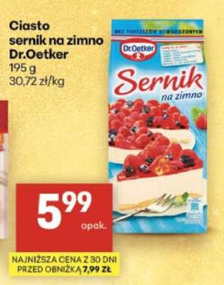 Ciasto sernik na zimno Dr.Oetker