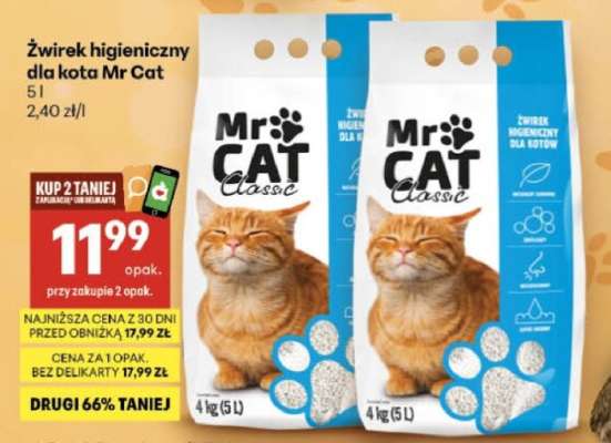 Żwirek higieniczny dla kota Mr Cat