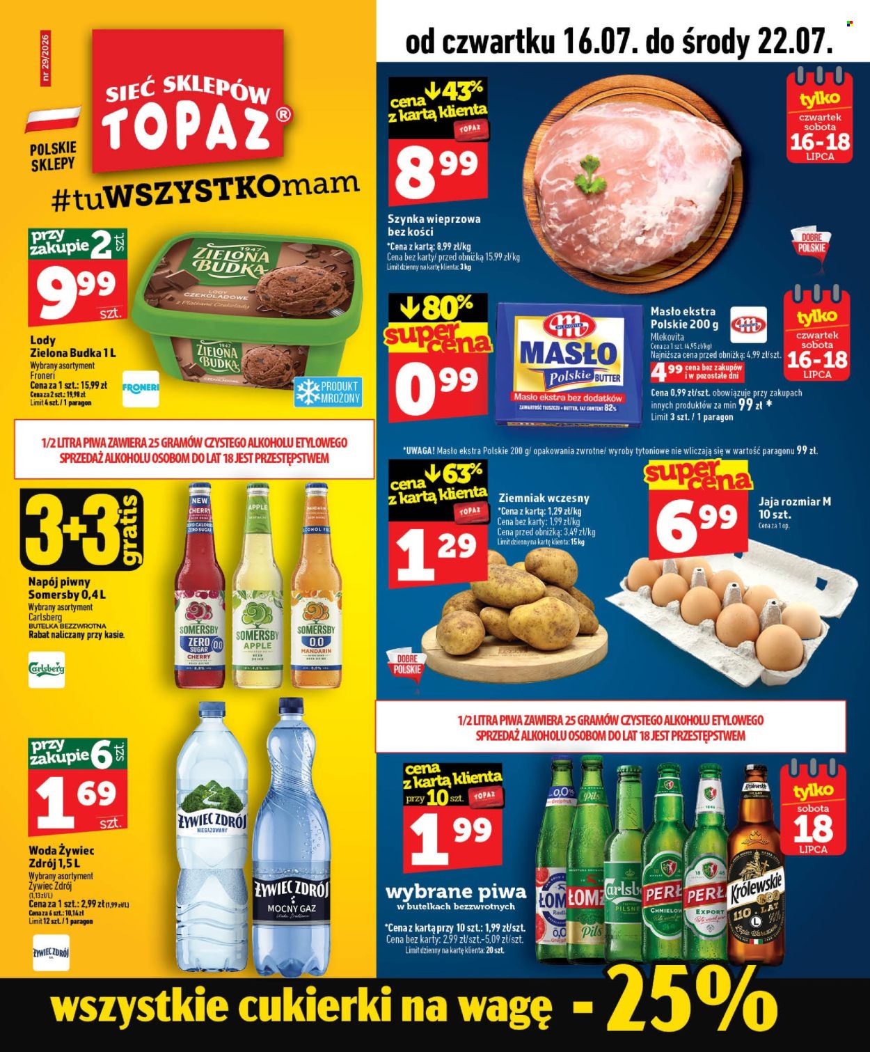 Gazetka Topaz - 16.7.2026. - 22.7.2026.. Strona 1