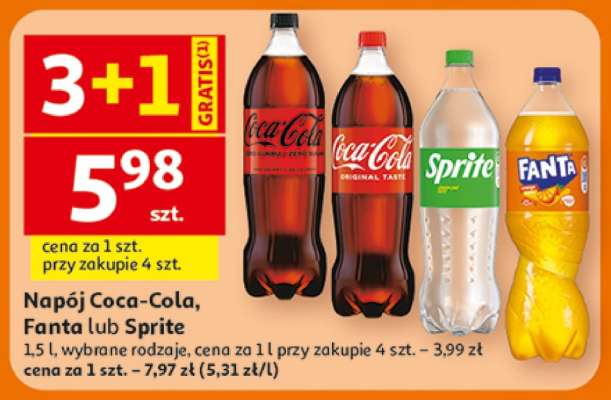 Napój Coca-Cola, Fanta lub Sprite