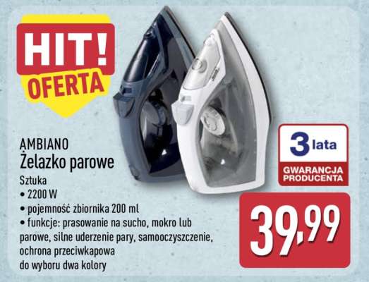 AMBIANO Żelazko parowe