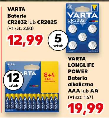 VARTA Baterie CR2032 lub CR2025