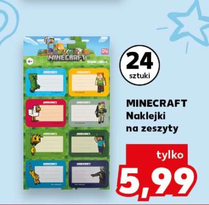 MINECRAFT Naklejki na zeszyty