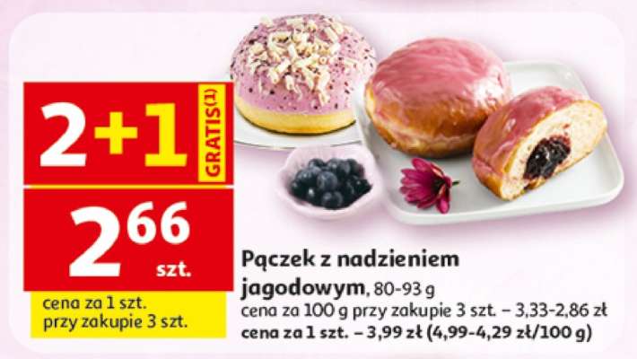 Pączek z nadzieniem jagodowym