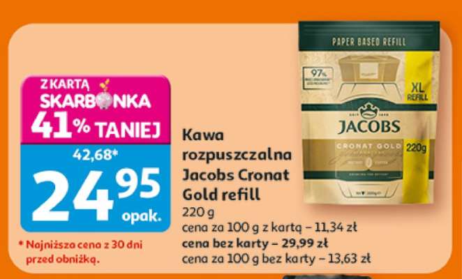 Kawa rozpuszczalna Jacobs Cronat Gold refill