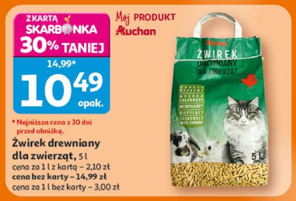 Żwirek drewniany dla zwierząt